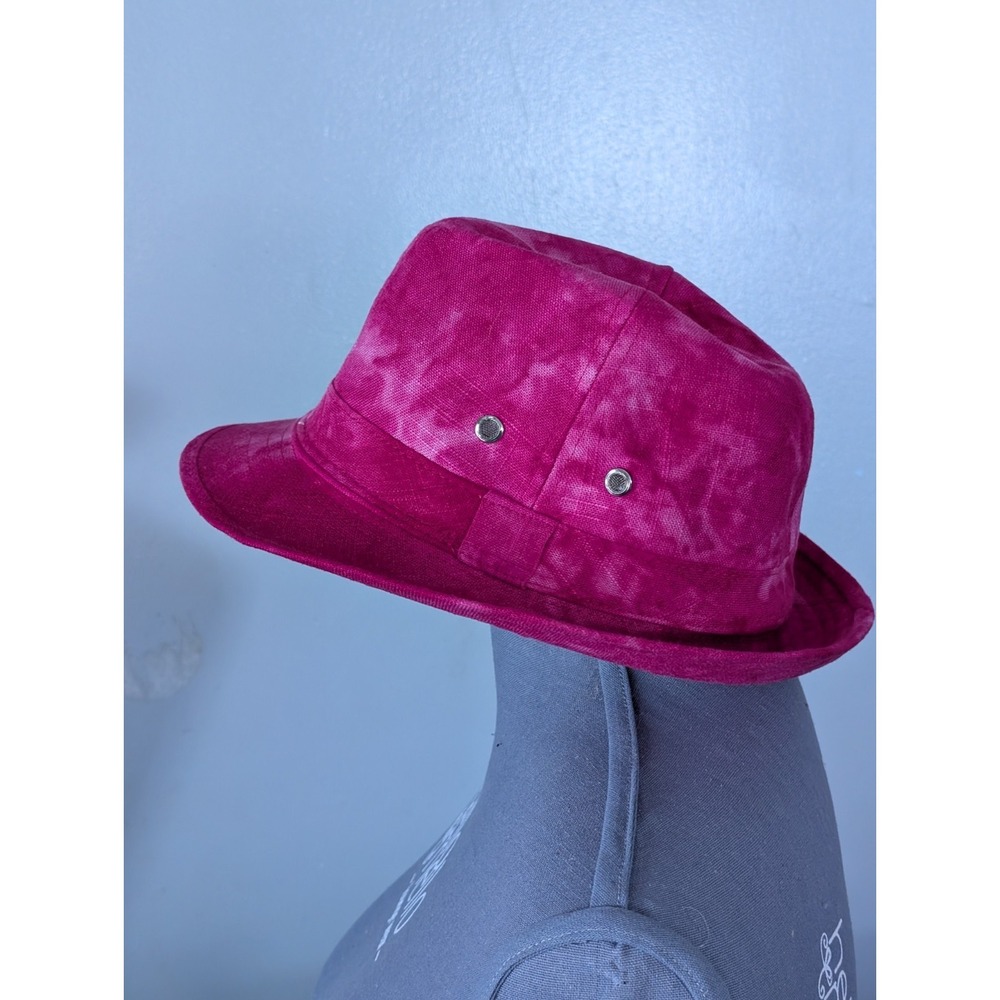 Pink Tye-dye Fedora Bucket Hat